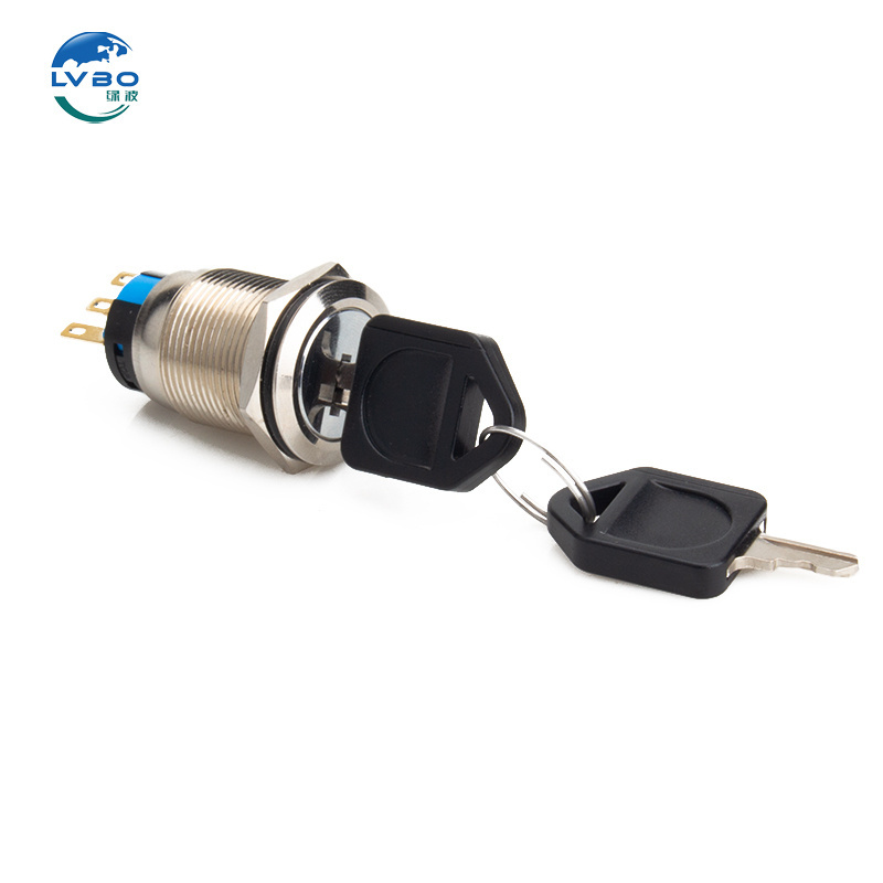 LVBO 19mm  low price switch 2 position key operated rotary switch electrical key card switch key 19mm