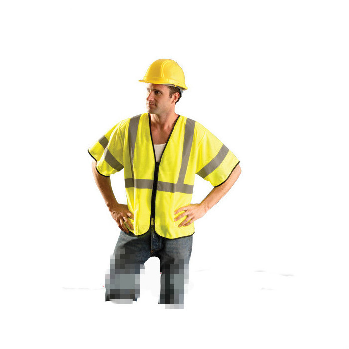 PA Safety Adult Hi Vis Waistcoat Reflective Tape Short Sleeve High Visibility Tool Vests High Viz Tricot Sleeved Safety Vest