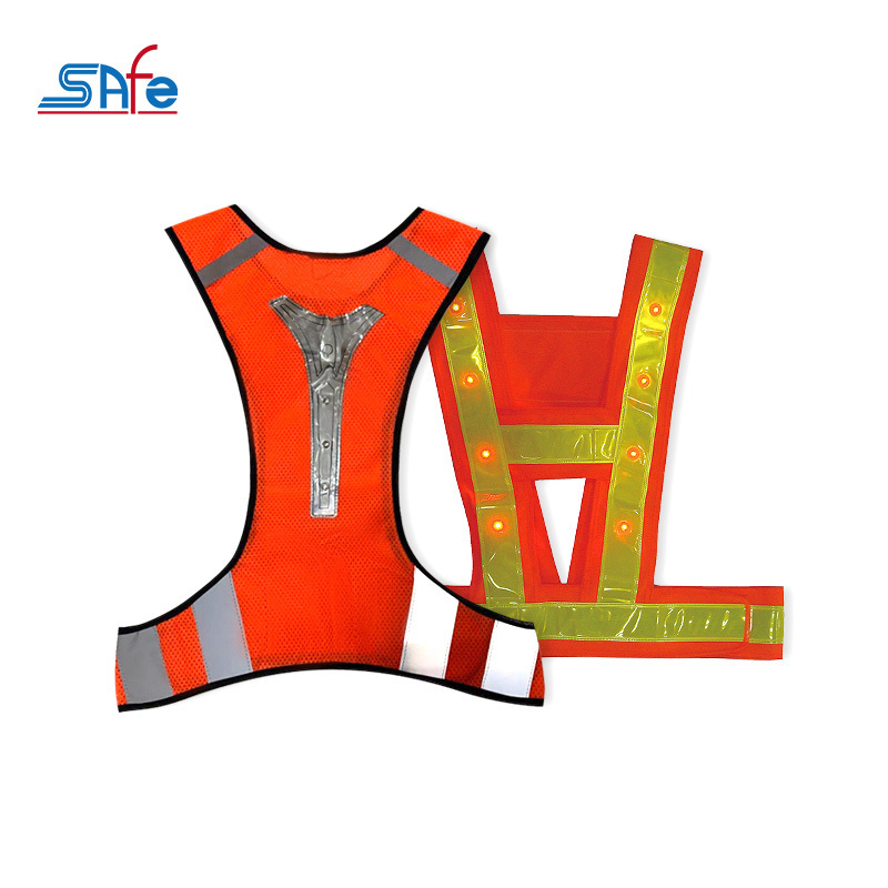 Guaranteed Quality safety vest with led lights security reflective safety vest