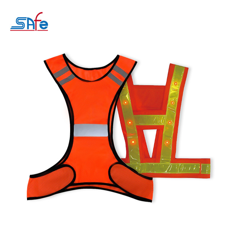 Guaranteed Quality safety vest with led lights security reflective safety vest