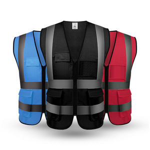 safety vest safety with pockets reflective safety vest can print and customized