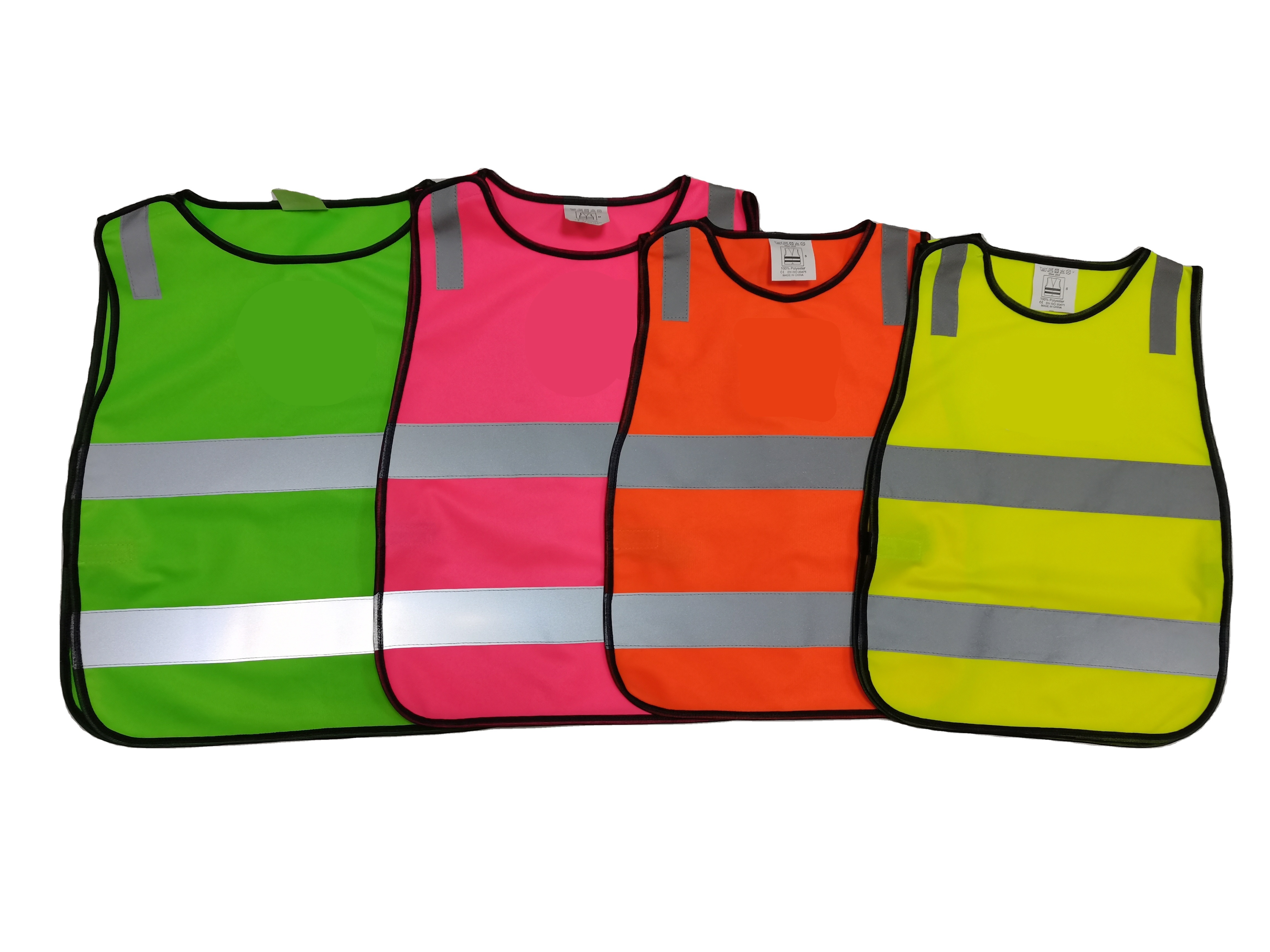 China Manufactory Yellow Pink White safety reflective vest  Kids High Vis Safety Vest For Children