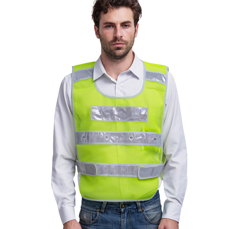 Wholesale Colorful LED Safety Vest Reflective With Logo Traffic Work Security High Visibility Reflective  Mesh Safety Vest