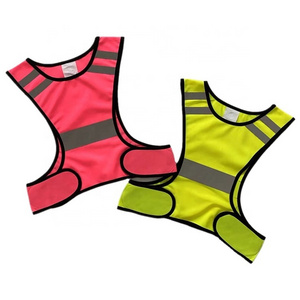 Custom Wholesale Kids Reflective Jackets Running Cycling Safety Harness High Visibility Safety Reflective Vest Reflective