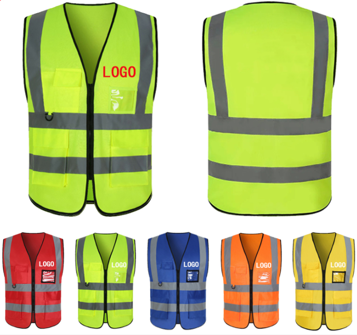 EN471/ENISO 20471 High Visibility Reflective Safety Vest Construction Security Safety Jacket With Pockets