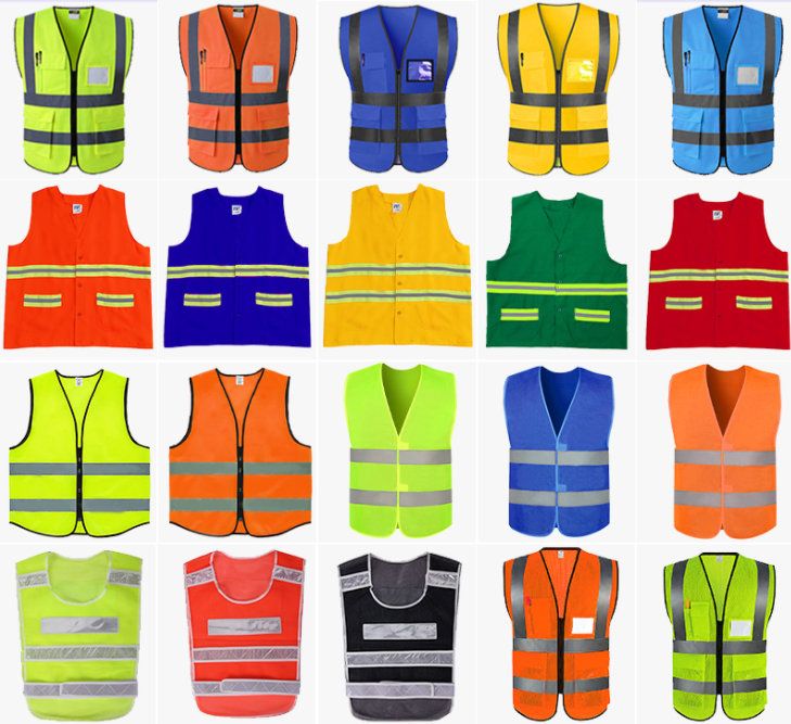 EN471/ENISO 20471 High Visibility Reflective Safety Vest Construction Security Safety Jacket With Pockets