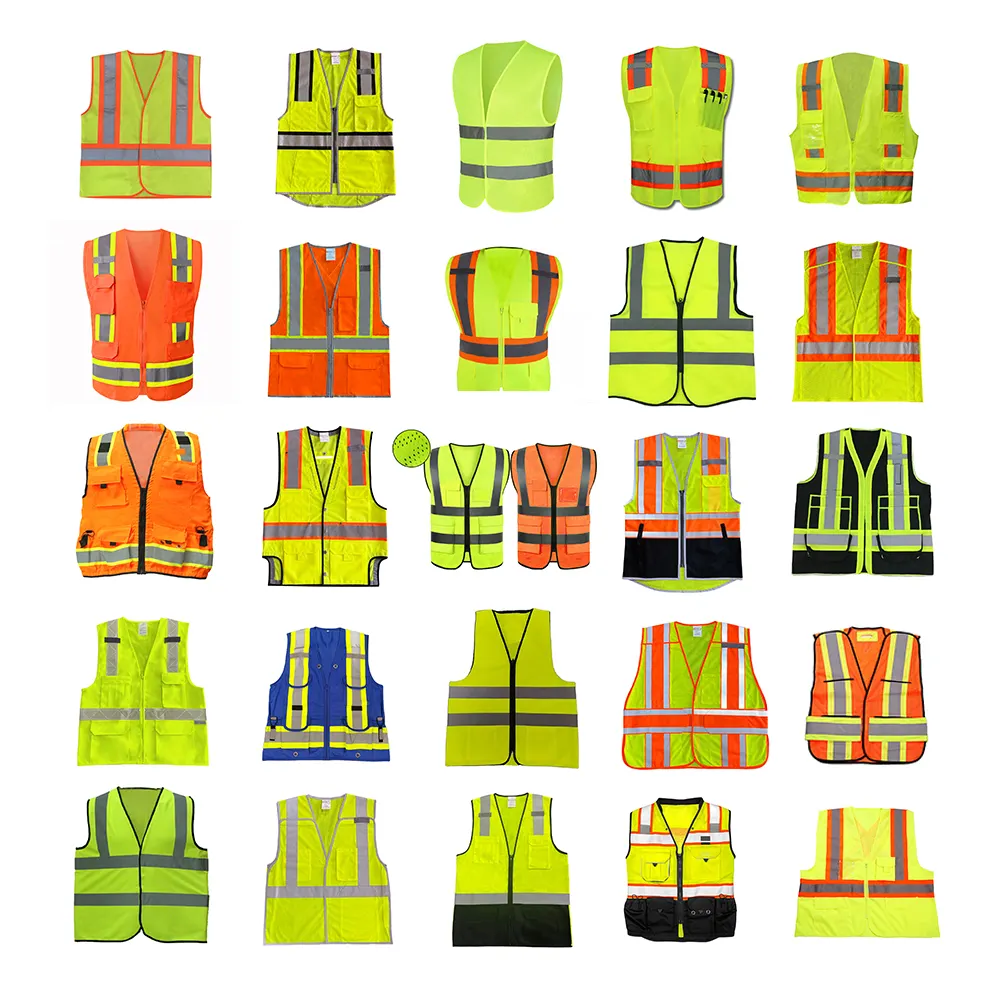 PA0813 Reflective Vest Jacket Strip Mesh Fabric Construction Security Safety Vest Reflective Clothing Reflective Vest