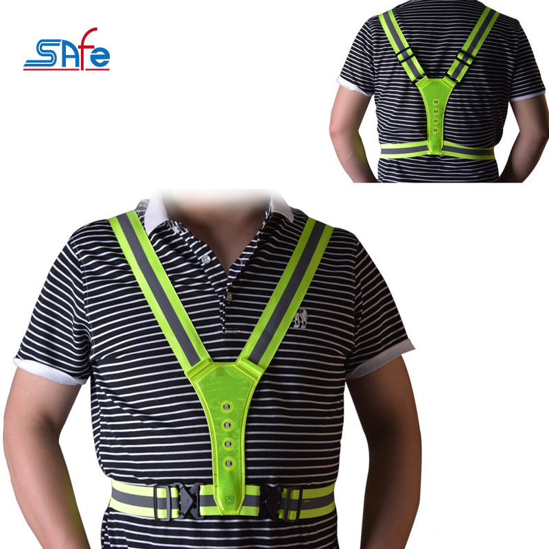 Reflective mesh safety running vest