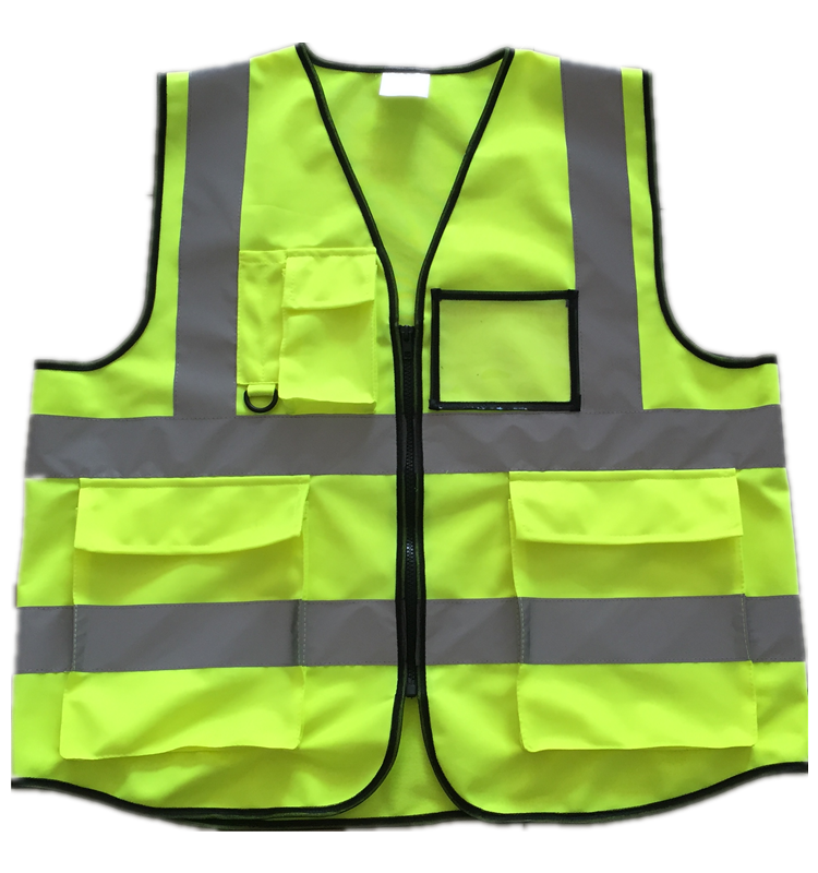 100% polyester multi pocket zip security high reflective safety clothing mens safety vest and jackets