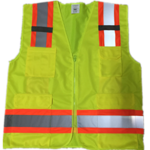 High reflective vest with knitted front and mesh back breathable construction site reflective safety clothing reflective vest