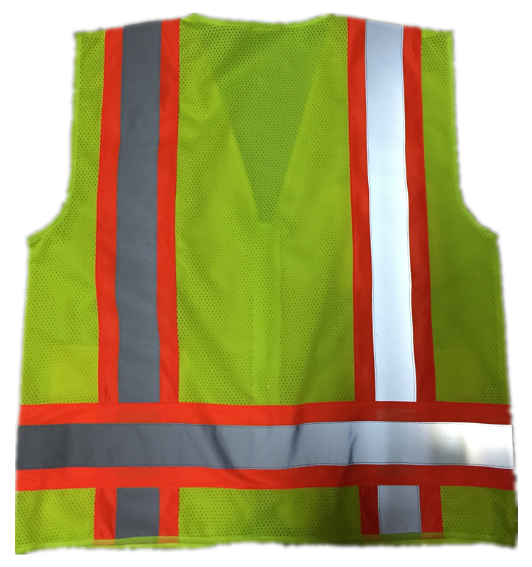 High reflective vest with knitted front and mesh back breathable construction site reflective safety clothing reflective vest