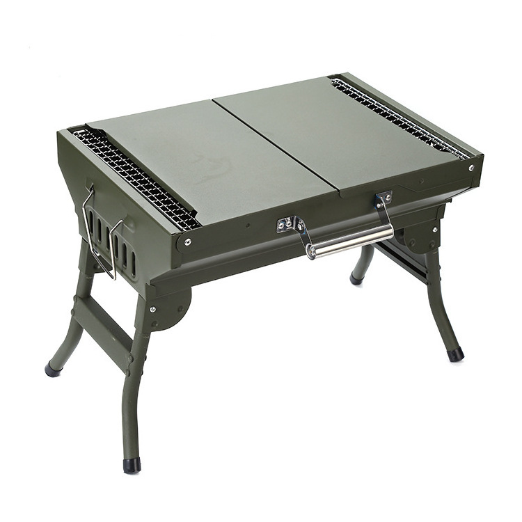 Charcoal grill Portable charcoal cooking stove folding stainless steel camping barbecue  Portable Charcoal Cooking