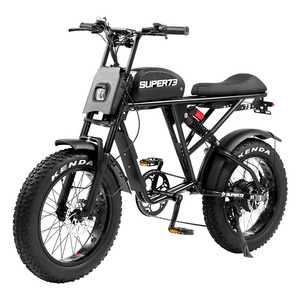 Winter Moped Style Ebike 20 inch tire removable battery all LED light system for outdoor riding Fat Tire Electric Bike