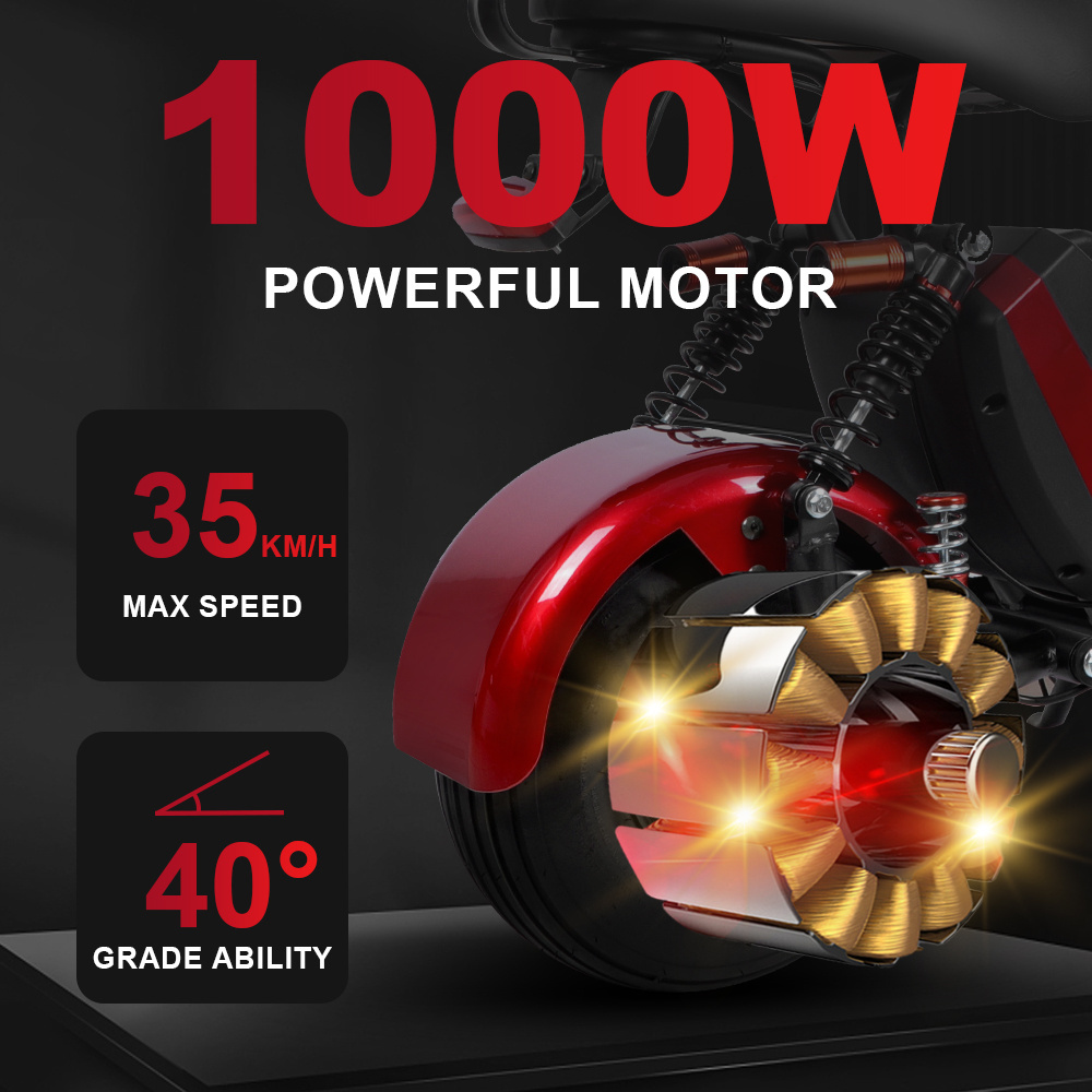 Scooters for adult street legal citycoco 30km/h-35km/h speed front and rear brakes max range 50km powerful fast electric scooter