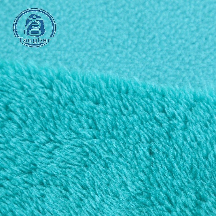 High quality knit 100% polyester polar fleece bonded fleece plush fabric for warm coat