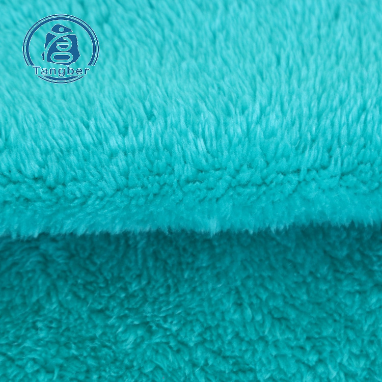 High quality knit 100% polyester polar fleece bonded fleece plush fabric for warm coat