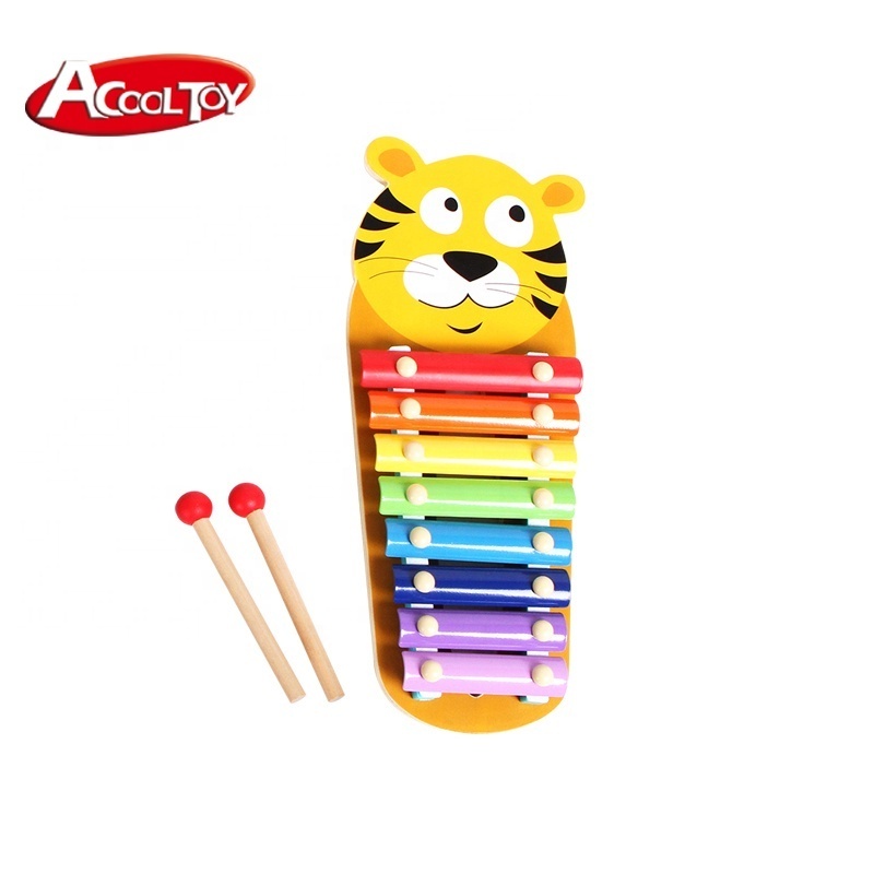 Wooden musical instrument Animal Baby Toys Xylophone Toy Musical Baby Musical Instrument 8 Tone