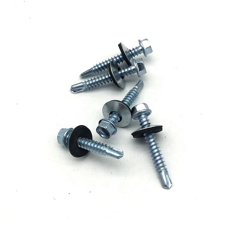 Self Drilling Screw Ind Hex head Drilling Roof Screw With Bonded EPDM Washer PTA Quality Imported Taiwan Produce Machine