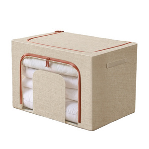 Home Colourful Cube Folding Fabric Storage Bags Bed Sheet Organizer Clothing Packaging Box