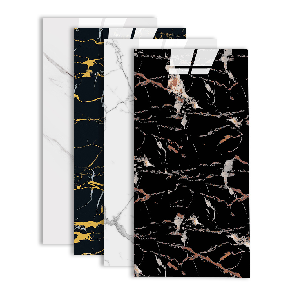 Waterproof flexible decorative real marble peel and stick tile