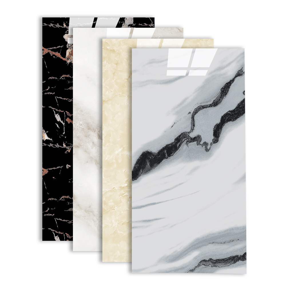 Waterproof flexible decorative real marble peel and stick tile