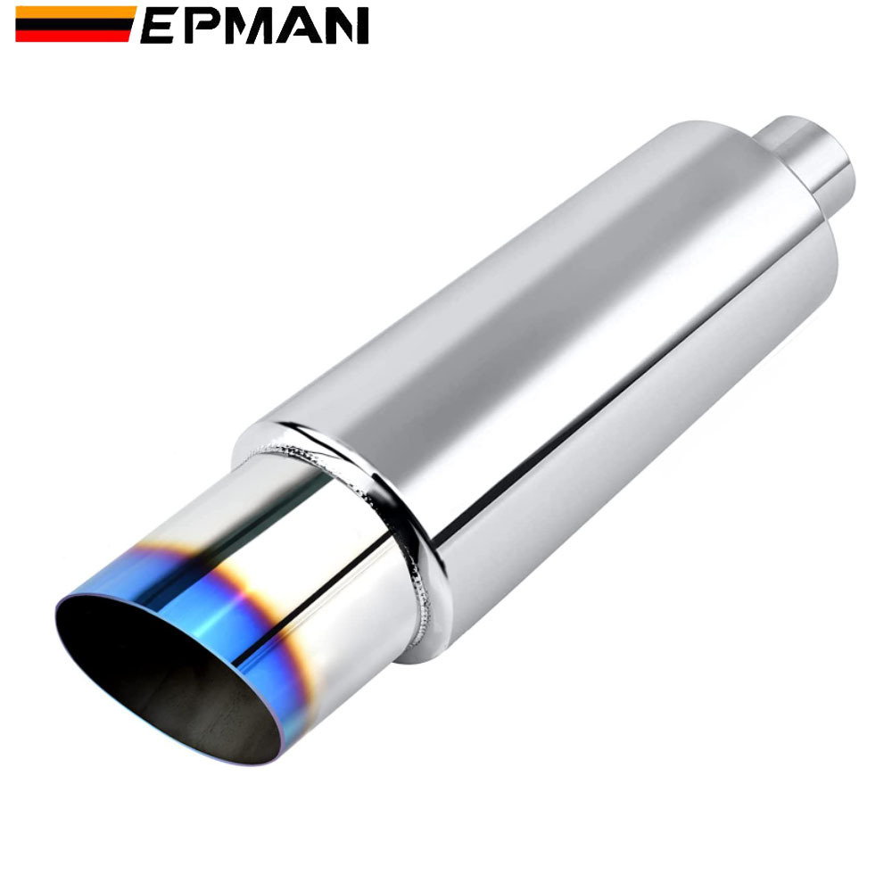 Car Motorbike Exhaust Systems Muffler Tip Universal Stainless Steel Outlet 89mm Silencer Tail Pipe Burnt Tip EPMF1506U89BR