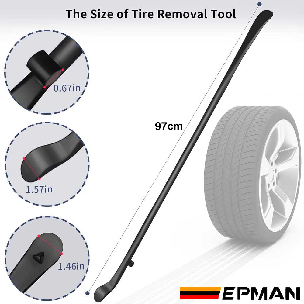 EPMAN Tire Mount And Demount Iron Tire Changing Removal Tool For Tubeless Tires For Auto And Truck Maintenance EPAA08G28