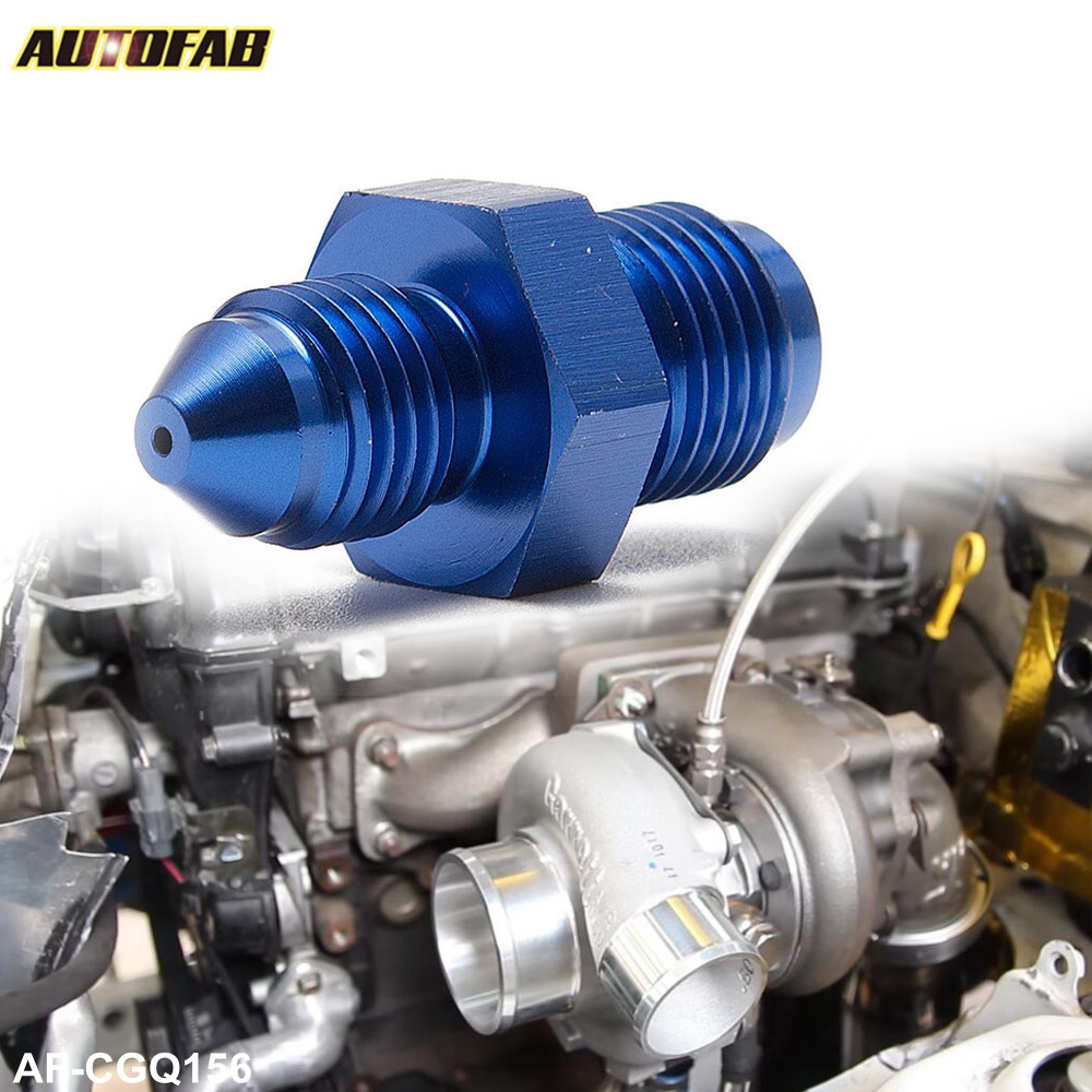 AN3 AluminumTurbo Oil Feed Restrictor Fitting for T25/T28 GT25R GT28R GT30R GT35R Turbo Blue AF-CGQ156