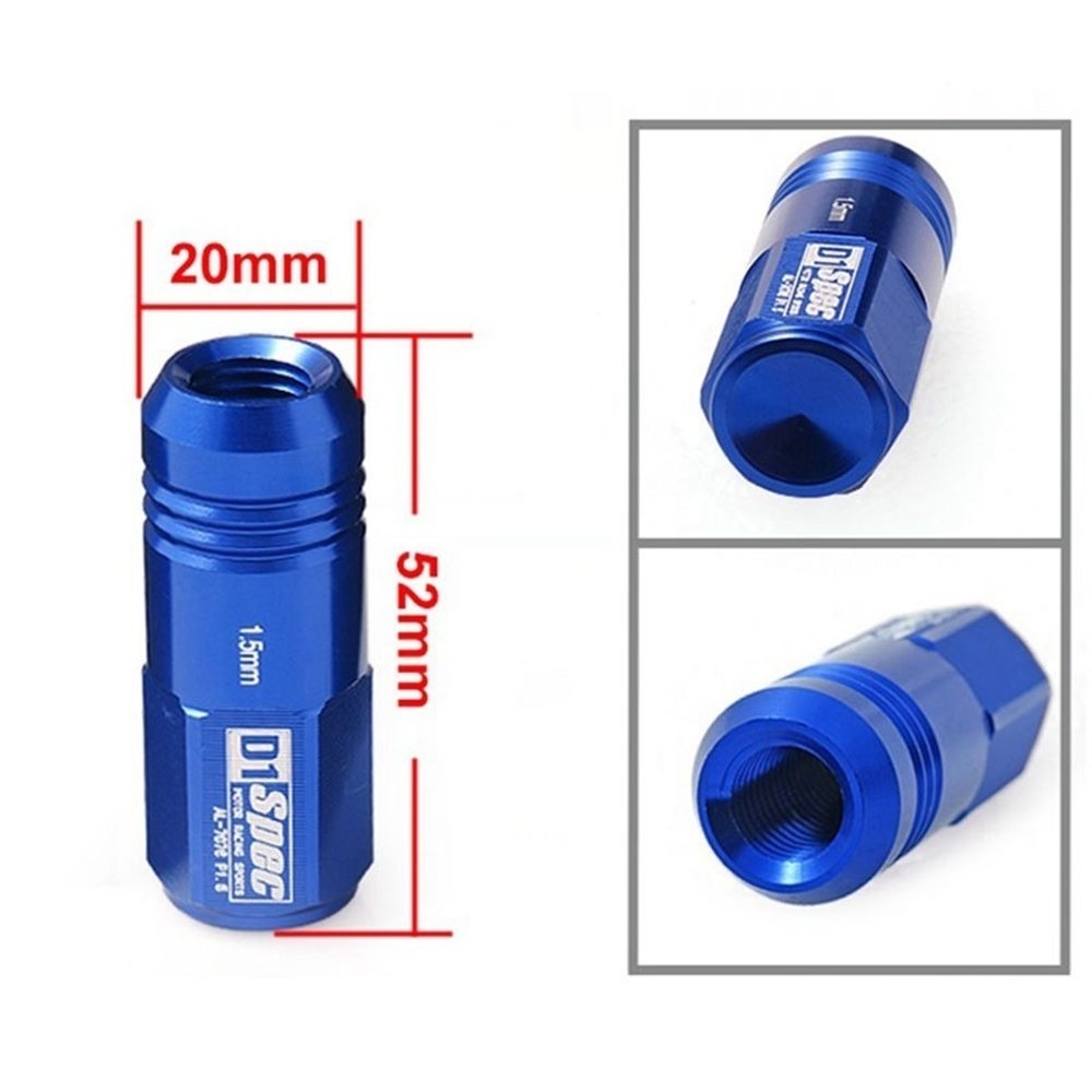 D1spec JDM Light Weight Aluminum Wheel Racing Lug Nuts M12*1.5 52mm M12*1.25 For Honda CIVIC EG EK ES EP EP-D1-660