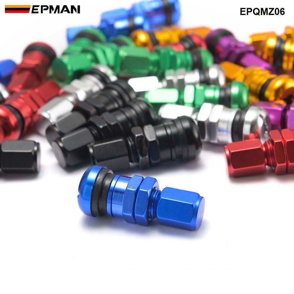 EPMAN 4Pcs Universal Metal Car Motorcycle Theftproof Aluminium Car Wheel Tires Valves Tyre Stem Air Caps Airtight Cove EPQMZ06