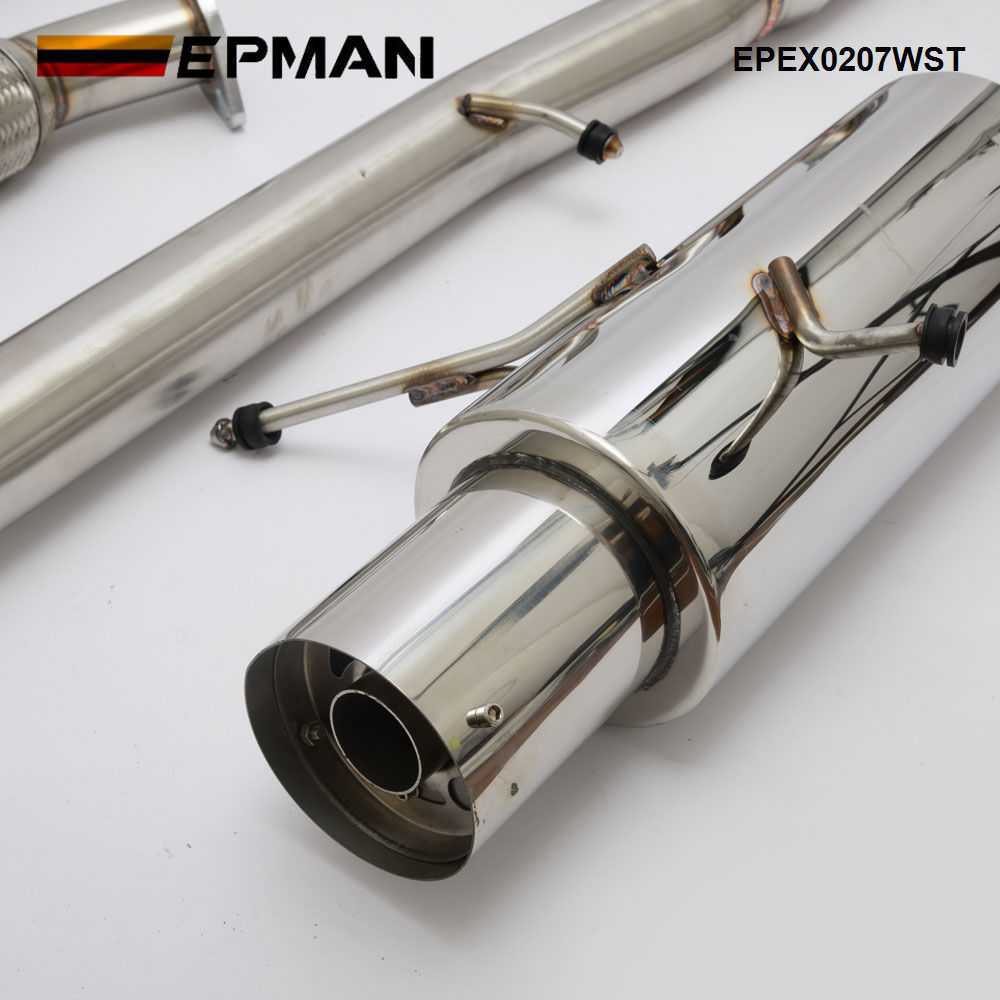 EPMAN Catback Cat Back Exhaust Pipe + Catback Exhaust + Muffler For 2002-2007 Subaru Impreza WRX STI EPEX0207WST