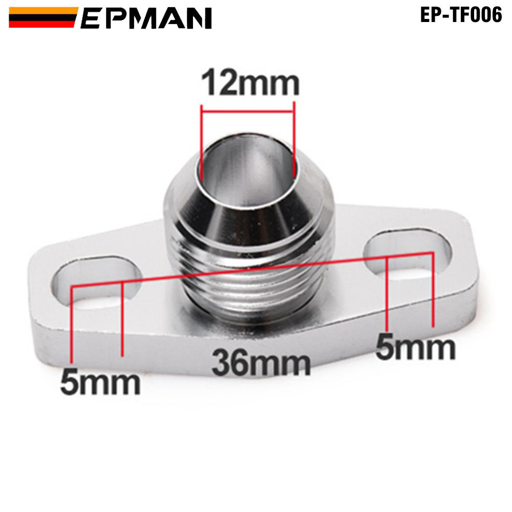 EPMAN Turbo Oil DRAIN OUTLET Flange Gasket Adapter Kit AN10 Fitting For GT T17 T20 T25 T28 T30 T35 EP-TF006