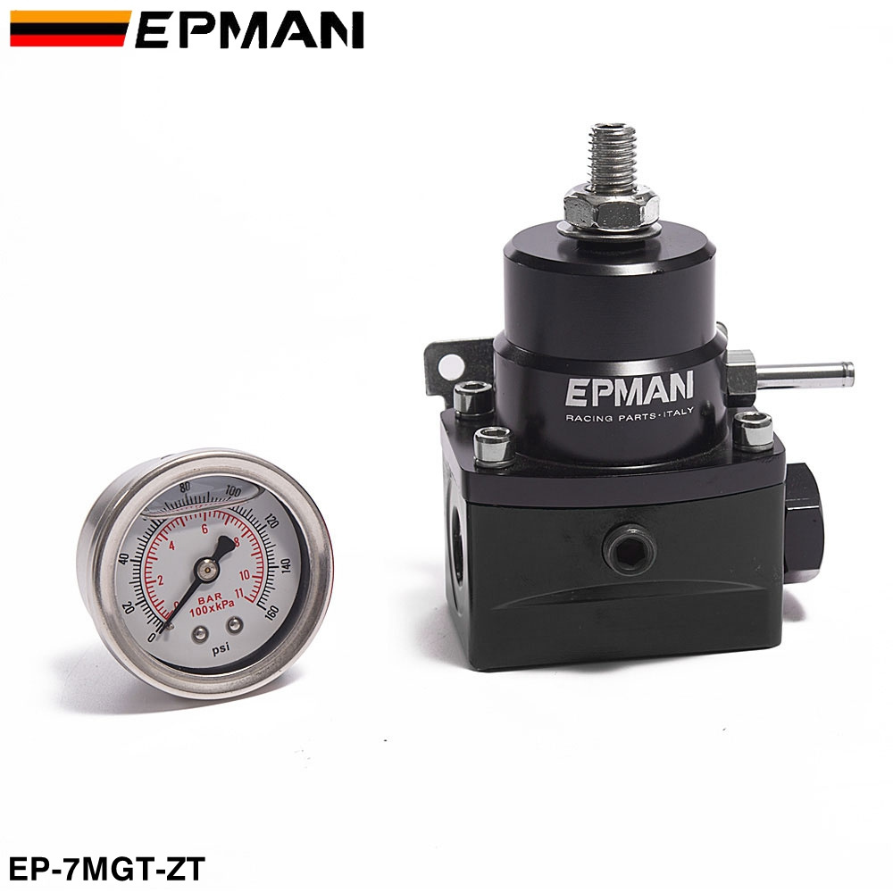 EPMAN Racing Car Fuel Pressure Regulator + PSI Oil Gauge For Honda CIVIC EG EK 92-00 Toyota Supra JZA80 SUZUKI SX4 EP-7MGT-ZTGA