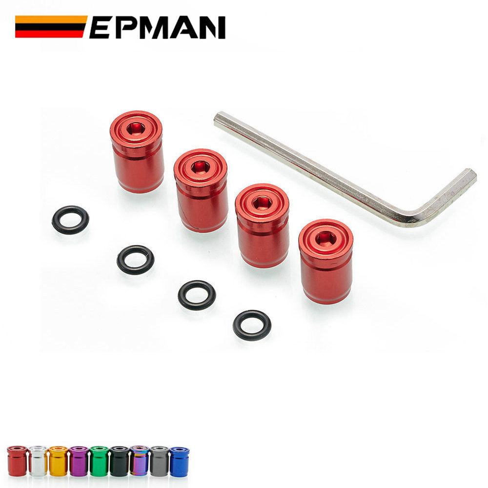 EPMAN 4PCS/PACK Anti-Theft Tire Air Valve Caps Car Tire Air Valve Stem Caps Pressure Cap Cover for Cars SUV Bike EPQMZ118