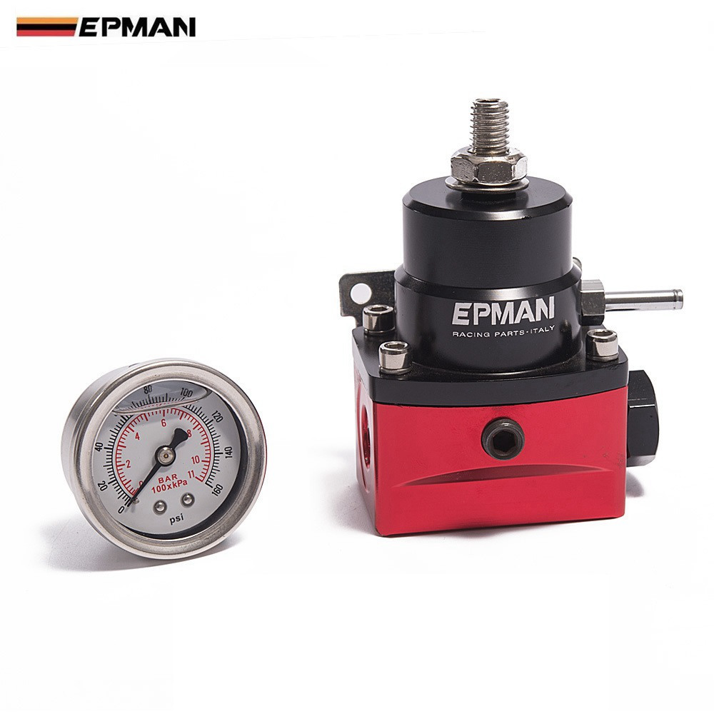 EPMAN Racing Car Fuel Pressure Regulator + PSI Oil Gauge For Honda CIVIC EG EK 92-00 Toyota Supra JZA80 SUZUKI SX4 EP-7MGT-ZTGA