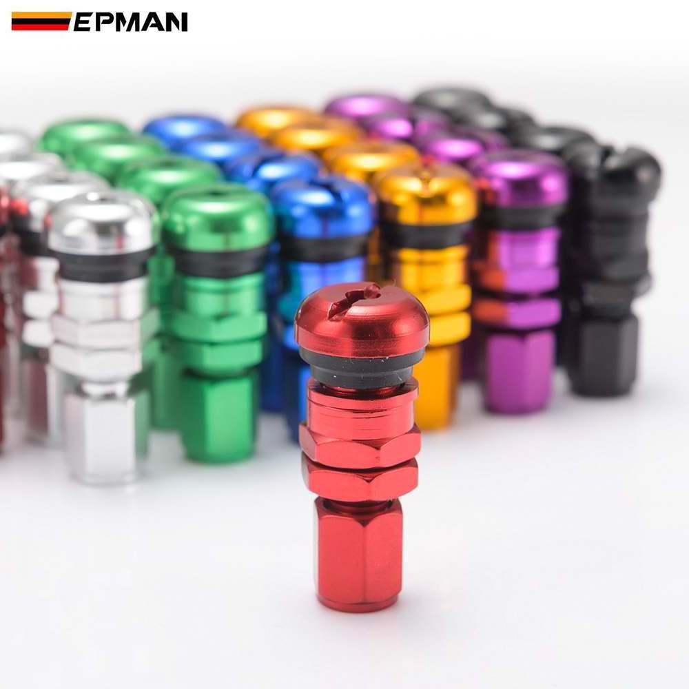 EPMAN 4Pcs Universal Metal Car Motorcycle Theftproof Aluminium Car Wheel Tires Valves Tyre Stem Air Caps Airtight Cove EPQMZ06