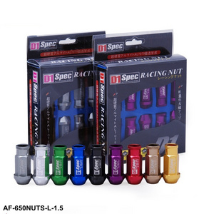 D1 JDM Billet Aluminum Wheel Racing Lug Nuts P=1.5 L=52mm Red Blue Black Brown Gray Purple Gold EP-650NUTS-L-1.5