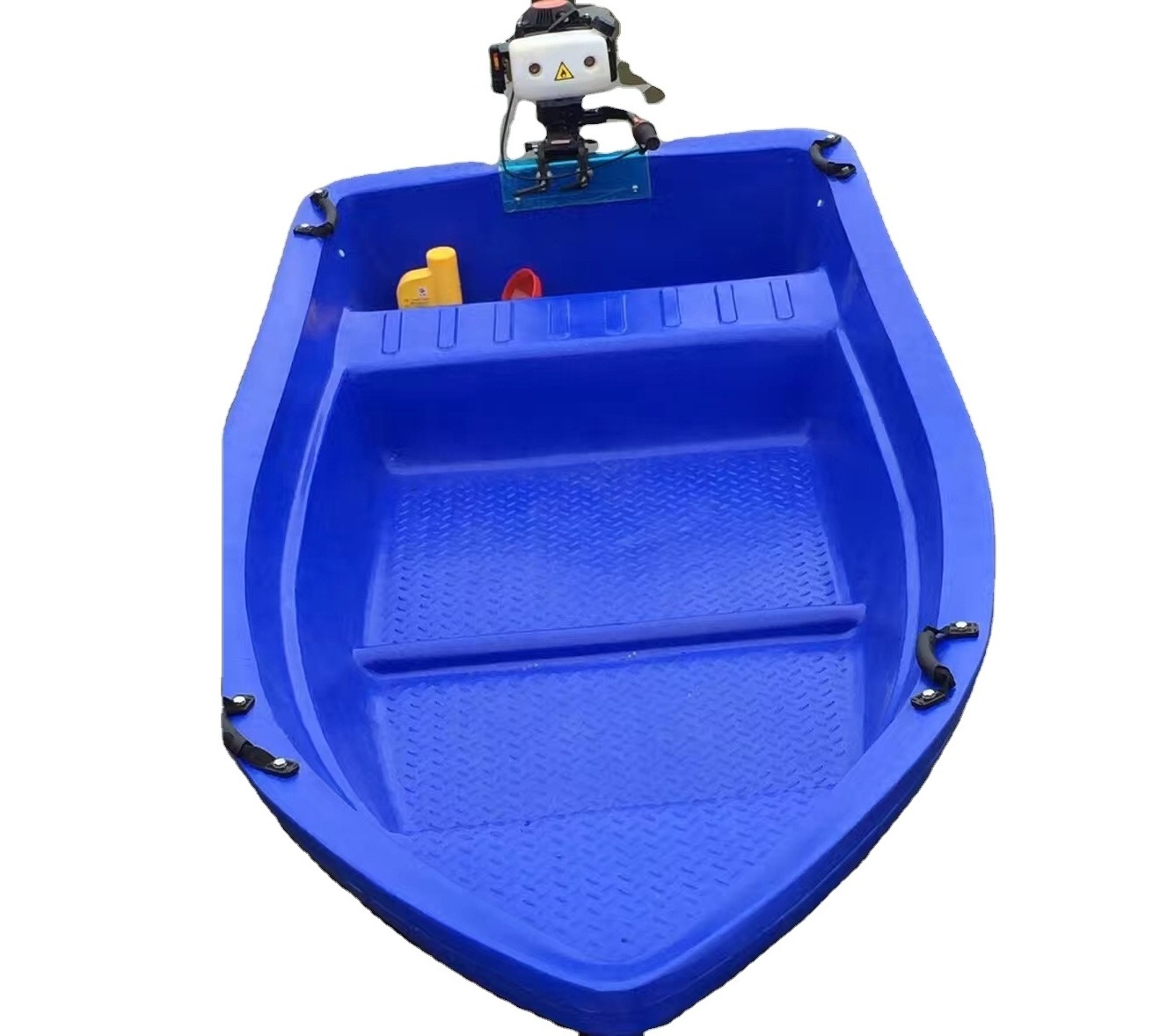 Double Deck 3 Persons 2.7 Meter Small Hard PE Plastic Motor Boat For Fishing