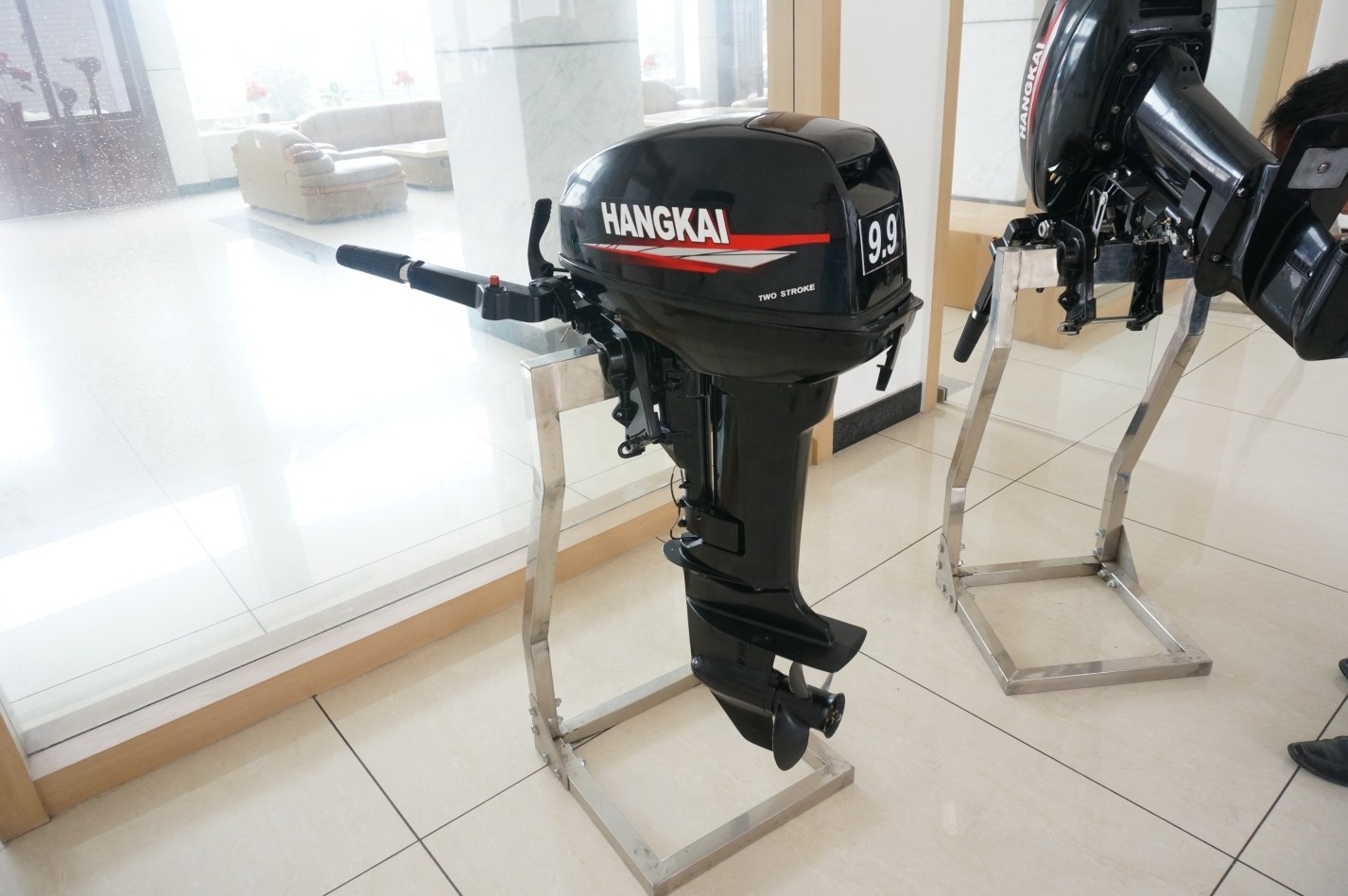 Hangkai 9.9hp 2 Cylinders 2 Stroke Boat Engine Outboard Motors With Electric Start Available