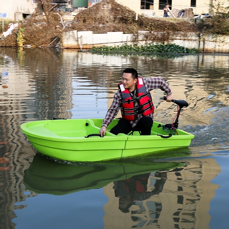 High Quality Double Layer Small 2.2 Meter Solid PE Plastic Folding Boat for Fishing