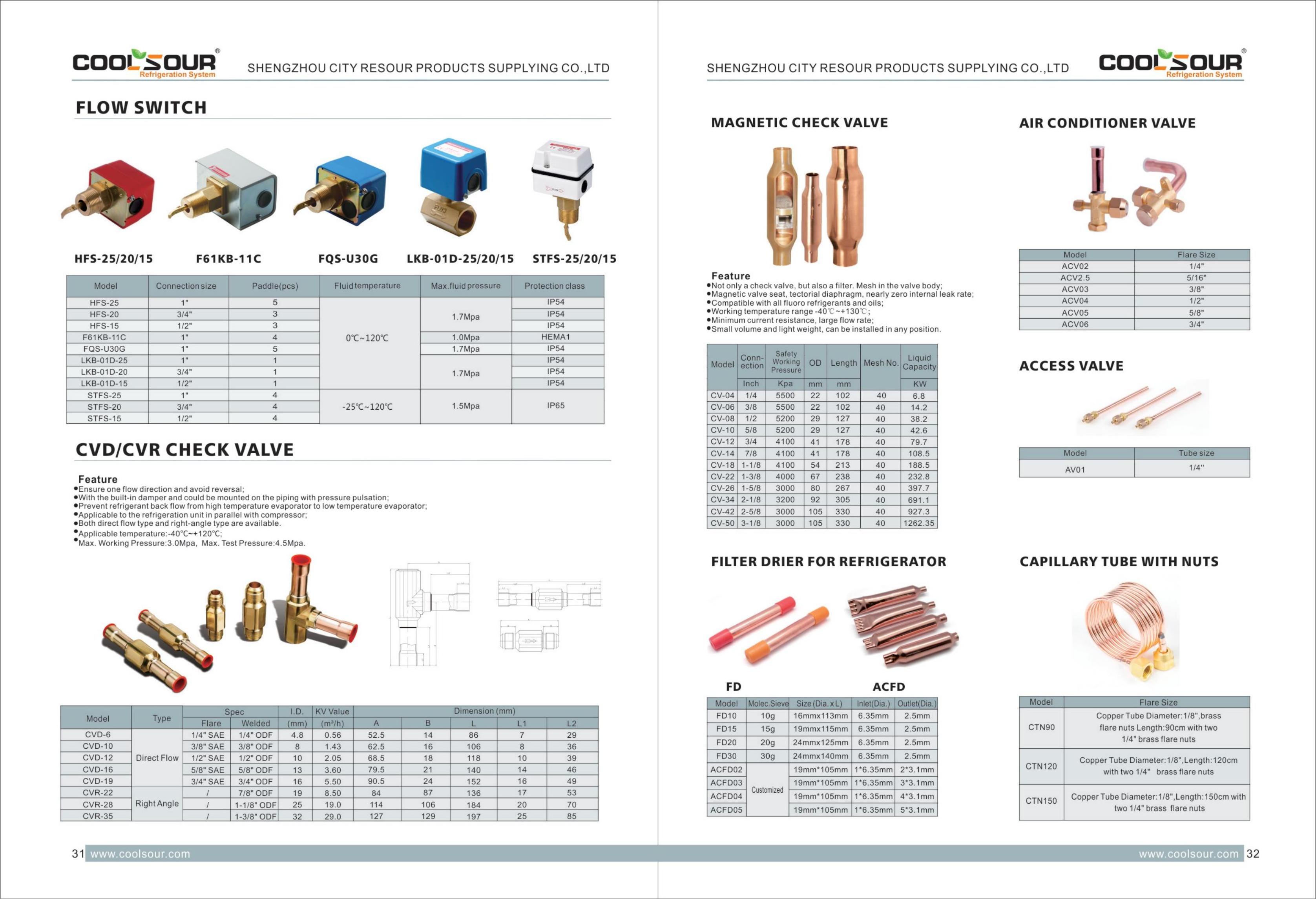 COOLSOUR Refrigeration Parts, Complete Refrigeration Spare Parts