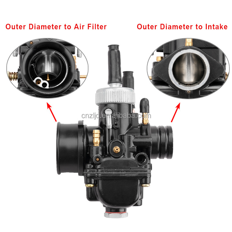 Black Edition Dellorto PHBG DS Racing 21mm Carburetor Carb For 2 Stroke 50cc-100cc Scooter Moped Gas Motorized Bike Bicycle