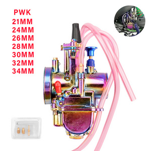 Colorful PWK Motorcycle Carburetor 2/4T Scooters Dirt Bike ATV 21 24 26 28 30 32 34mm Power Jet Racing Engine For 250CC Honda