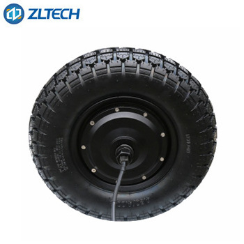 ZLTECH CE 16inch 48V 800W 200kg load AGV gearless BLDC off-road tyre wheel hub servo motor engine for station inspection robot