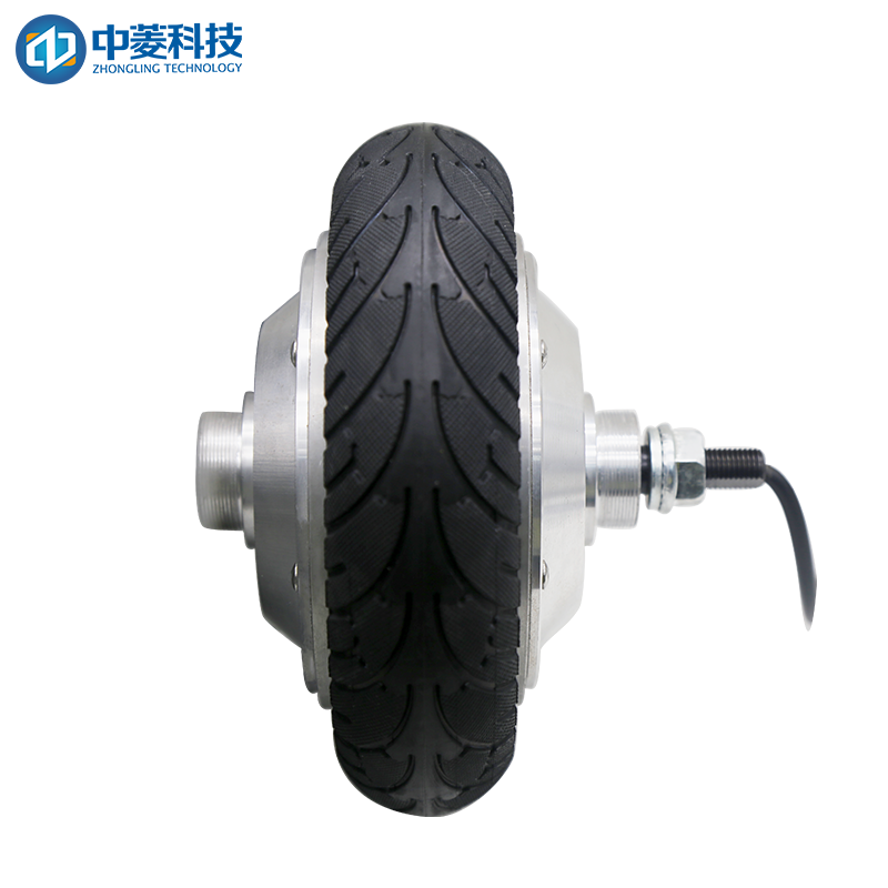 High load high load built-in encoder 8A 9N.m 350W 36V electric brushless geared 8inch DC wheel hub motor for AGV robot