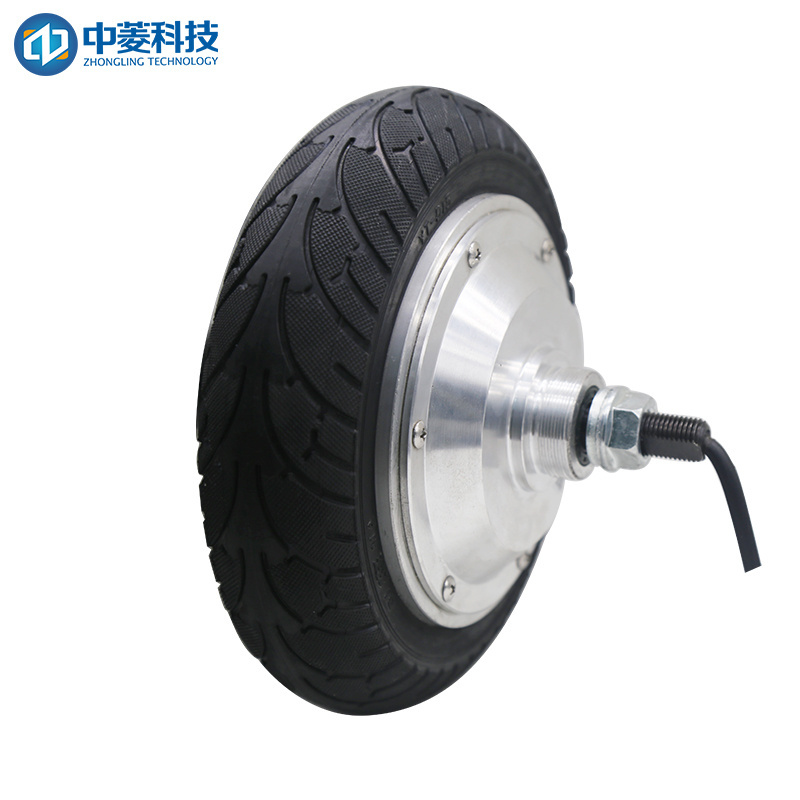 High load high load built-in encoder 8A 9N.m 350W 36V electric brushless geared 8inch DC wheel hub motor for AGV robot