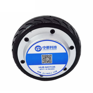 ZLTECH robot motor high precision 5inch 24V 150W 3N.m 270RPM IP54 60kg load hub wheel motor for AGV