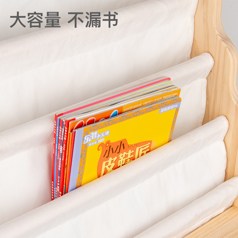 Hot montessori Bookshelf Storage Easy Assembly Kids Book Rack Children Furniture Wooden Bookcase Shelf for Easy Organization