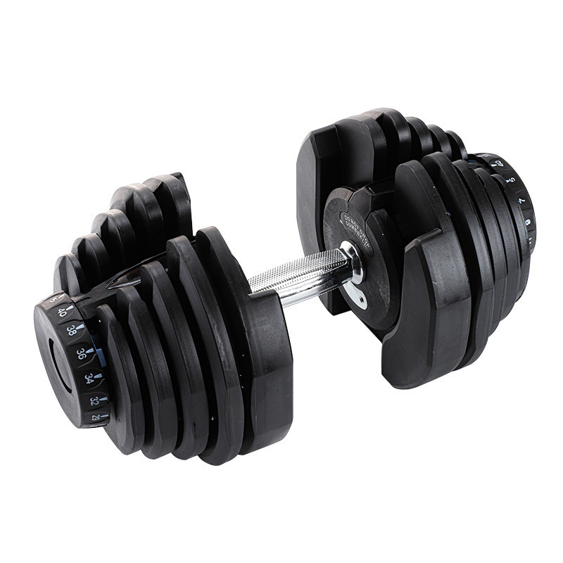 Factory wholesale fitness lifting detachable lock 24kg/52.5lb  40kg/90lb adjustable dumbbell for gym body building