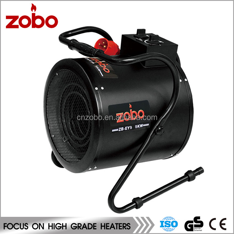 ZOBO 9KW three phase electric fan heater with cooling fan